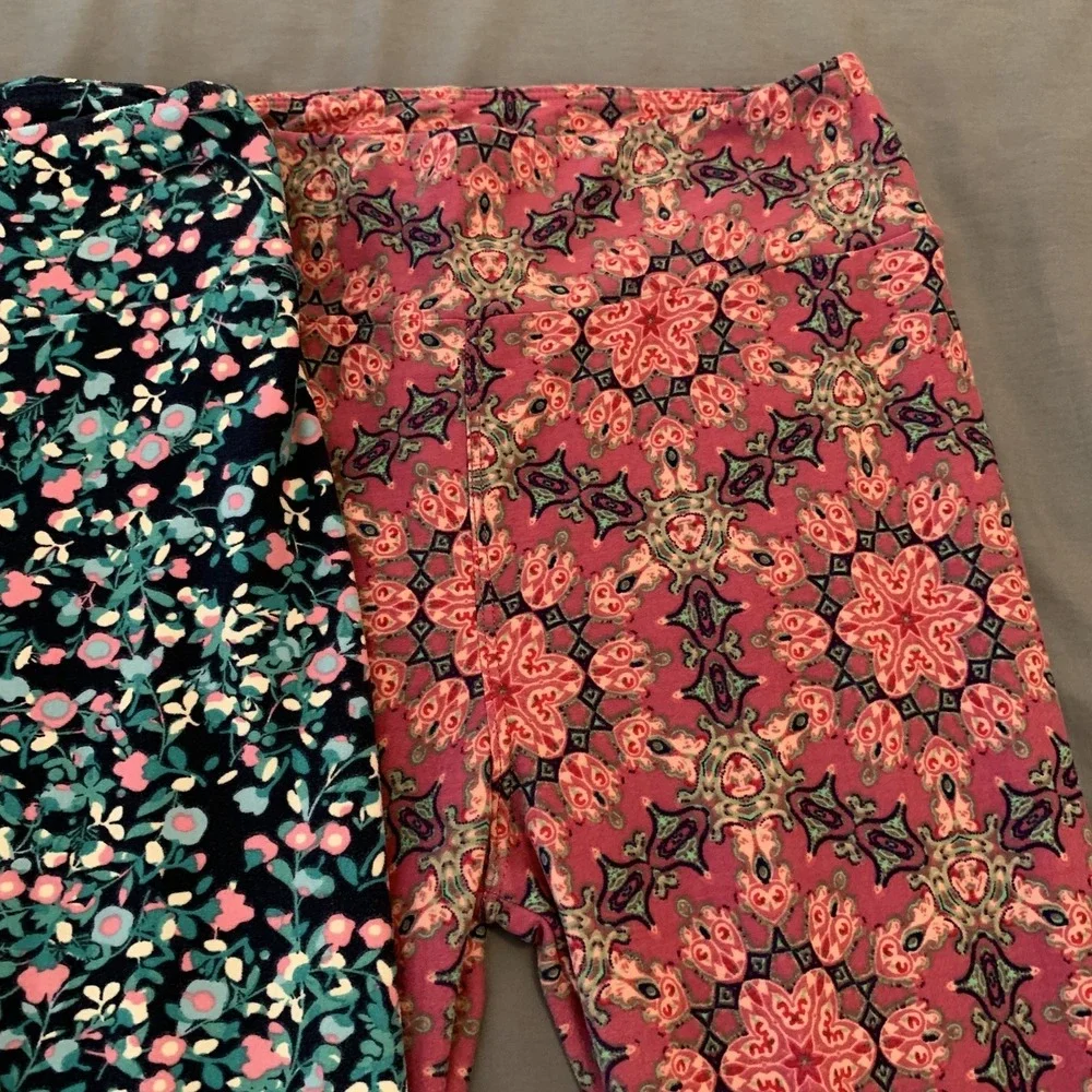 LuLaRoe Leggings Womens One Size Multicolor Floral Geometric Southwest Soft‎ Lot